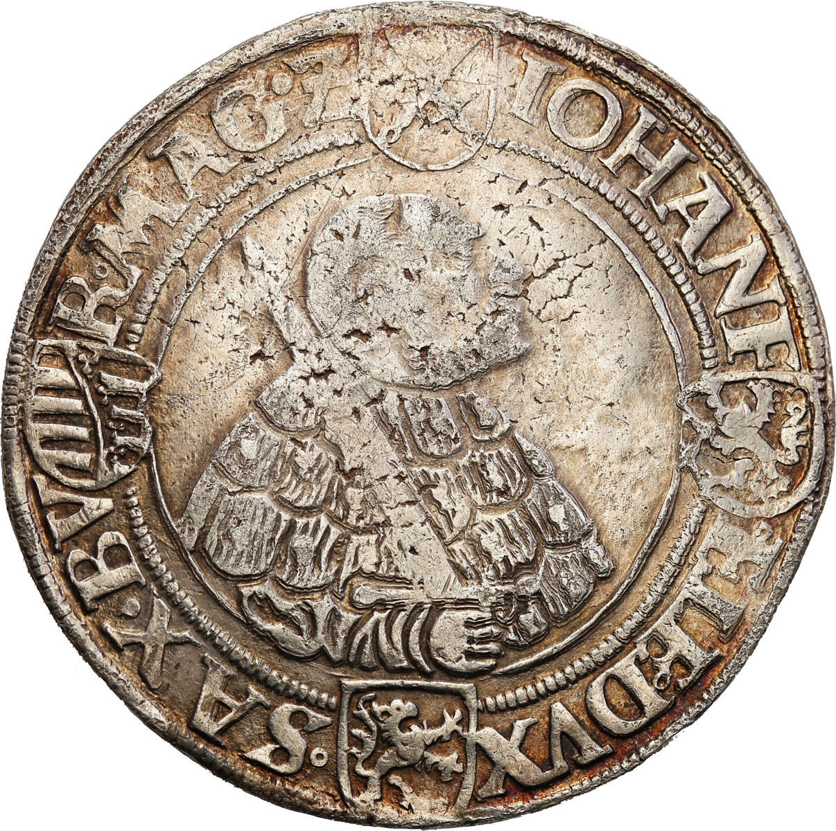 Niemcy, Saksonia. Johann Friedrich i Moritz (1541-1547). Talar 1545, Annaberg - RZADKI